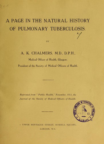A page in the natural history of pulmonary tuberculosis