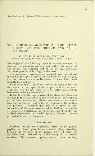 The embryological significance of certain lesions of the prepuce and neighbourhood