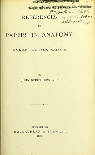 References to papers in anatomy