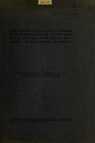 The tendon action and leverage of two-joint muscles of the hind leg of the frog with special references to the spring movement