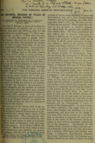 On editorial revision of titles of medical papers