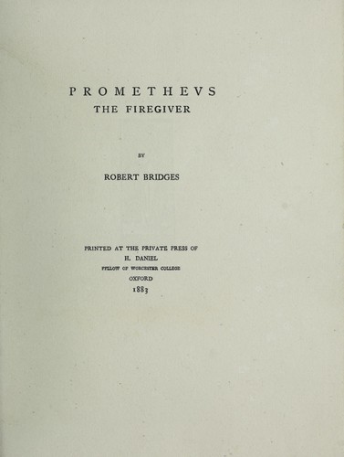 Prometheus the firegiver