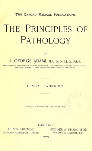 The principles of pathology