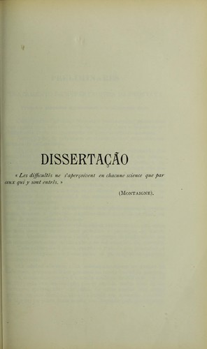Dissertação ... da orchidectomia dupla, no Tratamento da hypertropia da prostata