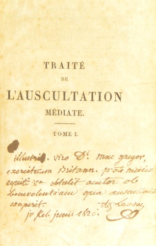 Traité de l'ausculation médiate et des maladies des poumons et du coeur