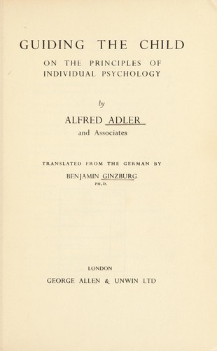 Guiding the child on the principles of individual psychology