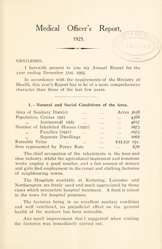 [Report 1925]