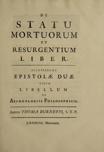 De statu mortuorum et resurgentium liber