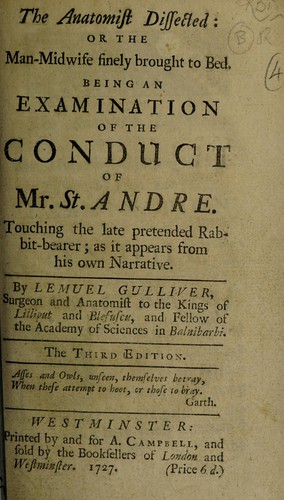 The anatomist dissected: or the man-midwife finely brought to bed
