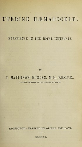 Uterine hæmatocele