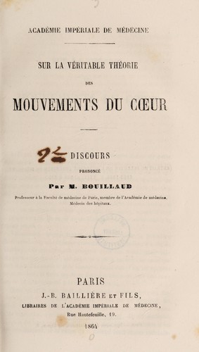 Sur la véritable théorie des mouvements du cœur