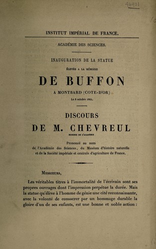 Inauguration de la statue élevée à la memoire de Buffon à Montbard  le 8 octobre 1865