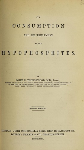 On consumption and its treatment by the hypophosphates