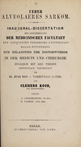Ueber alveolaeres Sarkom ...