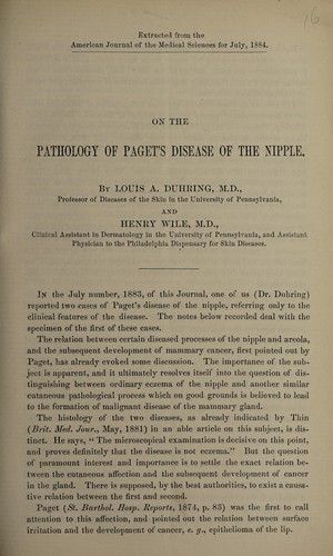 On the pathology of Paget's disease of the nipple