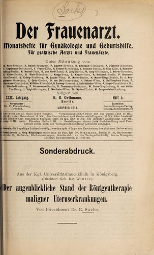 Der augenblickliche Stand der Röntgentherapie maligner Uteruskrankungen