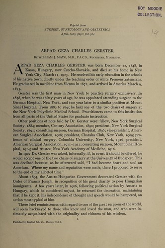 Arpad Geza Charles Gerster