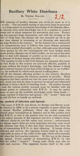 Bacillary white diarrhea