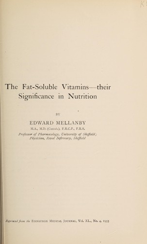 The fat-soluble vitamins