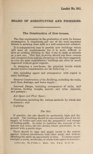 The contruction of cow-houses
