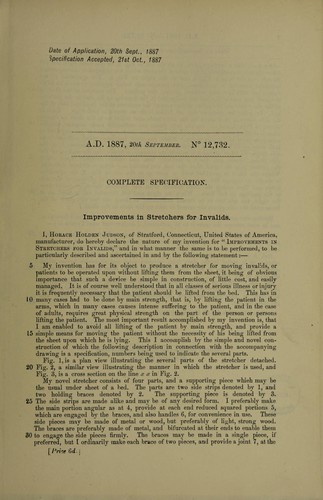 Improvements in stretchers for invalids
