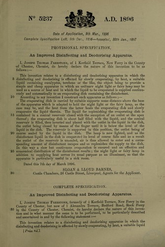 An improved disinfecting and deodorising apparatus
