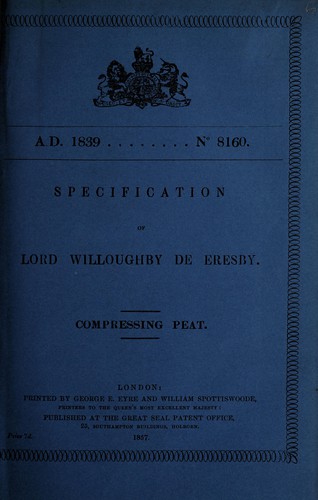 Specification of Lord Willoughby de Eresby