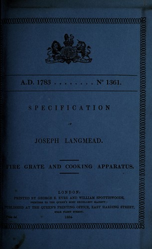 Specification of Joseph Langmead