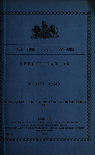 Specification of Richard Lamb
