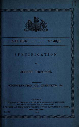Specification of Joseph Gregson