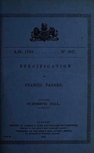 Specification of Francis Tanner