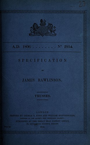Specification of James Rawlinson