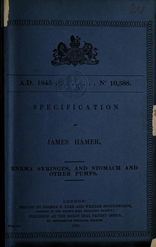 Specification of James Hamer