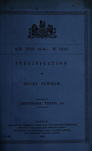 Specification of Henry Newman