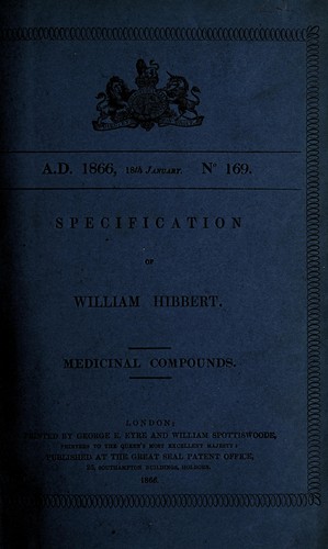 Specification of William Hibbert