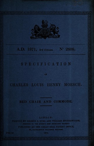 Specification of Charles Louis Henry Moesch
