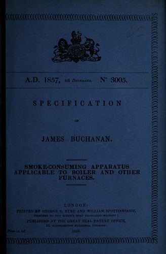 Specification of James Buchanan