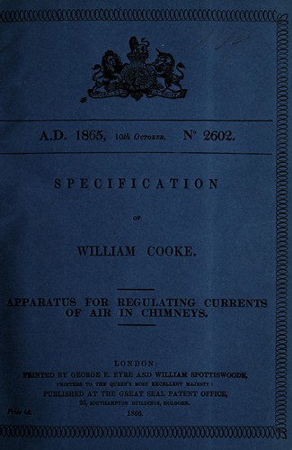 Specification of Charles Matthews, Henry Booth Southwick, and John Fereday