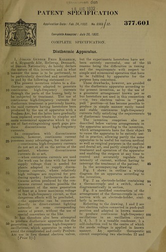 Diathermic apparatus
