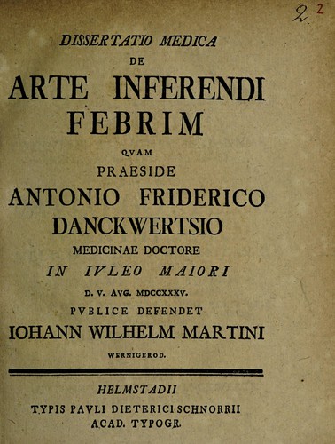 Dissertatio medica de arte inferendi febrim ...