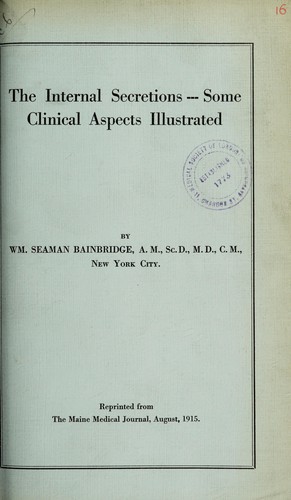 The internal secretions--some clinical aspects illustrated