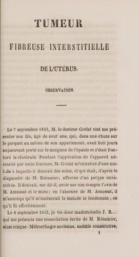 Tumeur fibreuse interstitielle de l'utérus