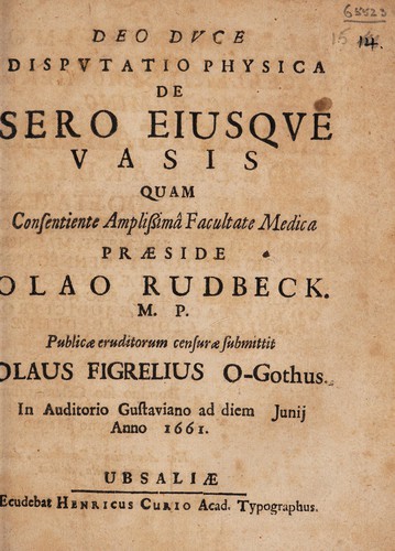 Dissertatio physica de sero ejusque vasis