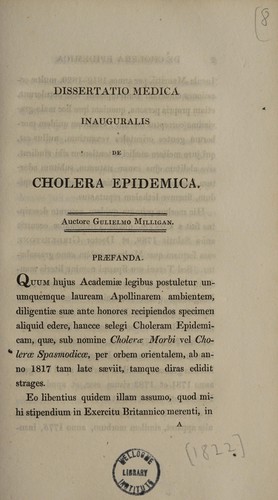 Dissertatio medica inauguralis de cholera epidemica