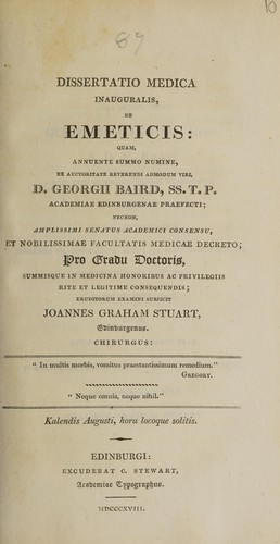 Dissertatio medica inauguralis, quaedam de emeticis complectens