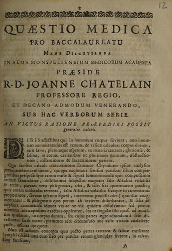 Quaestio medica pro baccalaureatu