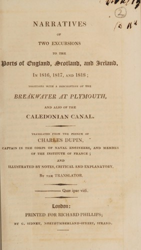 Narratives of two excursions to the ports of England, Scotland, and Ireland, in 1816, 1817, and 1818