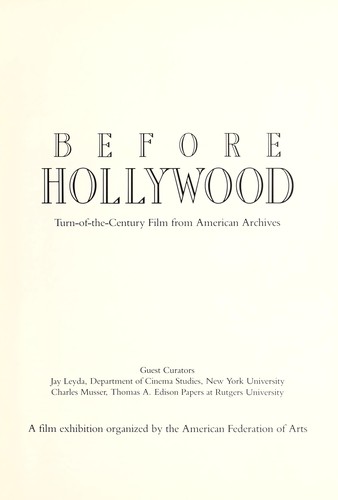 Before Hollywood