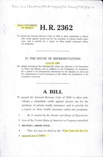 A bill to amend the Internal Revenue Code of 1986 to allow individuals a refundable credit against income tax for the purchase of private health insurance, and to provide for a report on State health insurance safety-net programs