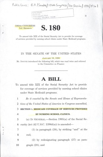 A bill to amend title XIX of the Social Security Act to provide for coverage of services provided by nursing school clinics under State Medicaid programs
